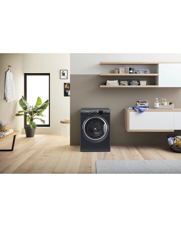 Hotpoint NSWM864CBSUKN, 8kg, 1600rpm Washing Machine - Black