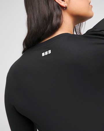 SB3 Active Black Long Sleeve Top with Thumbholes