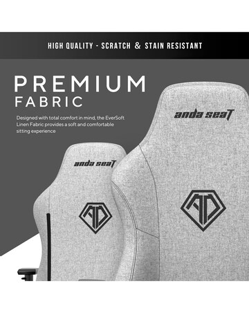 AndaSeat Phantom 3 Premium Gaming Chair - Grey Fabric