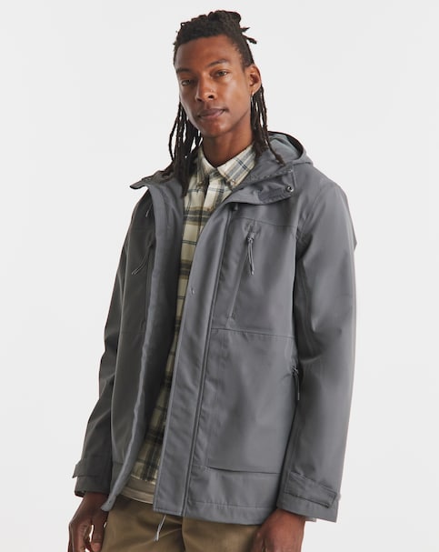Grey Fleece Lined Waterproof Anorak