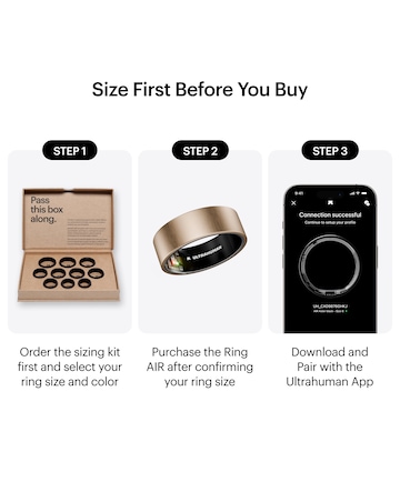 Ultrahuman Ring AIR Bluetooth Smart Ring - Brushed Rose Gold - Size 6
