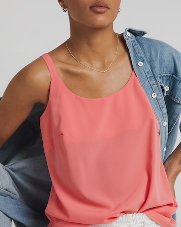 Coral Lightweight Scoop Neck Strappy Cami