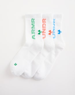 Under Armour 3-Maker Mid 3pk Crew Socks