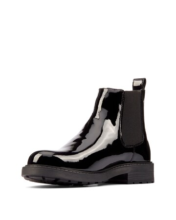 Clarks Orinoco2 Lane Pull On Patent Leather Ankle Boot Wide Fit