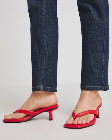 Clarity Toe Post Kitten Heels - Extra Wide Fit (EEE)