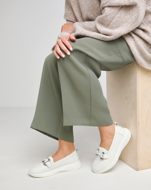 Heavenly Soles Lynn Sporty Loafers With Trim - Wide Fit (E)