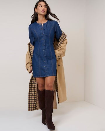 Nobody's Child Denim Shift Mini Dress