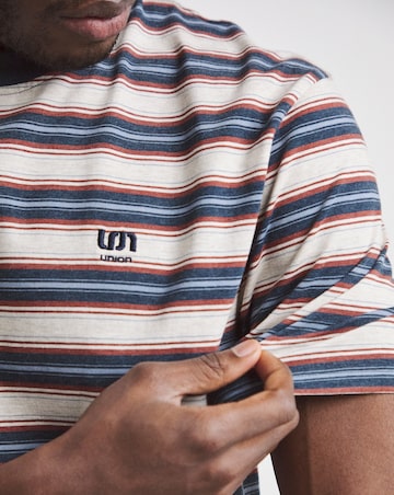 Union Relaxed Fit Marl Yarn Dye Stripe T-Shirt Long