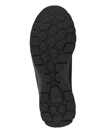 Cushion Walk Black Lightweight Leisure Shoes -Extra Wide Fit (EEE)
