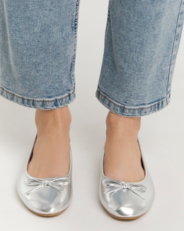 Selena Classic Flat Ballerina Shoes - Wide Fit (E)