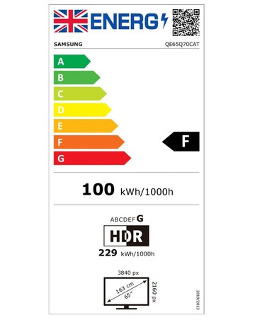Samsung QE65Q70CATXXU 65in QLED 4K HDR Smart TV