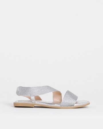 Janna Elasticated Flat Sandals - Wide Fit (E)