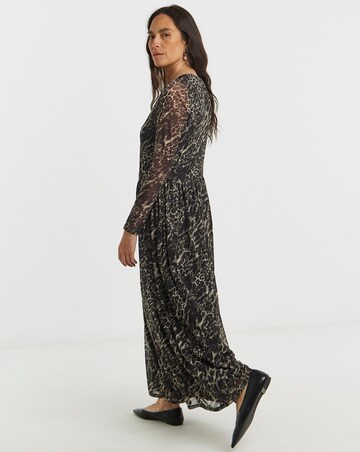 Mesh Long Sleeve Dress