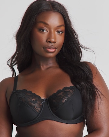 Pretty Secrets Ivy Lace Basic Balcony Bra B-F- Black