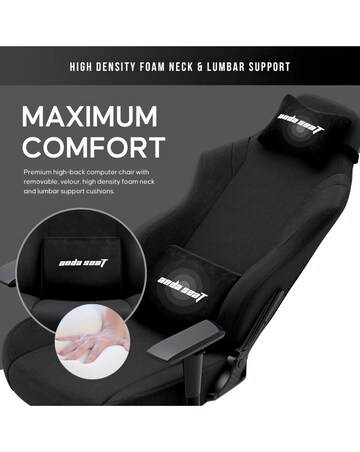 andaseaT Luna Premium Large Gaming Chair - Black Fabric