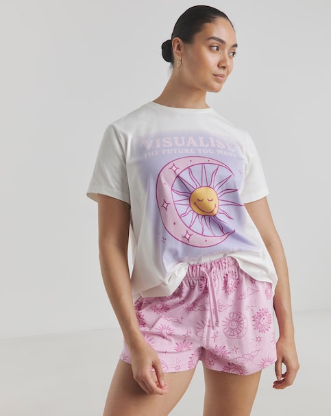 Smiley World Cotton Pyjama Shortie Set