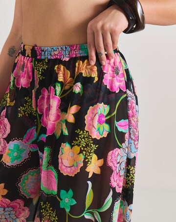 Figleaves Floral Print Mesh Beach Trousers