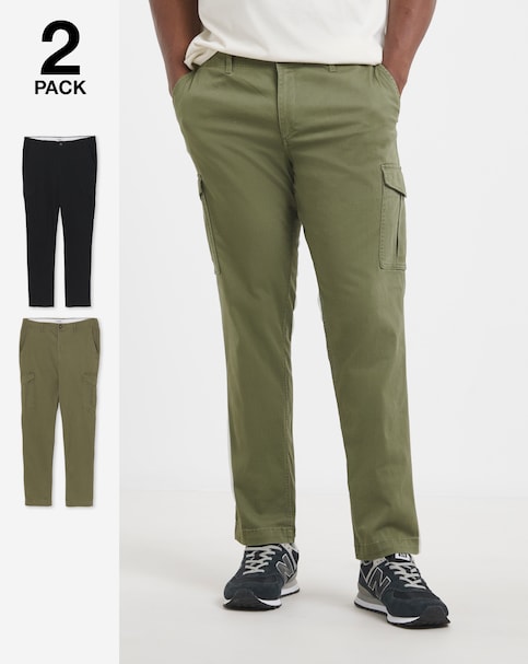 Jack & Jones Margo Dean Cargo Trouser 2 Pack - Multi