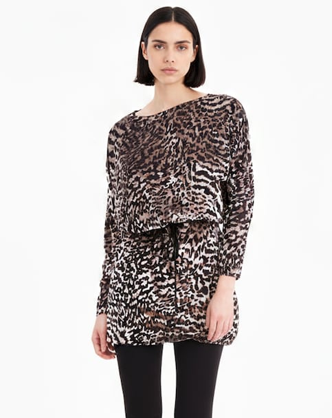 Religion Emmy Animal Print Velvet Dress