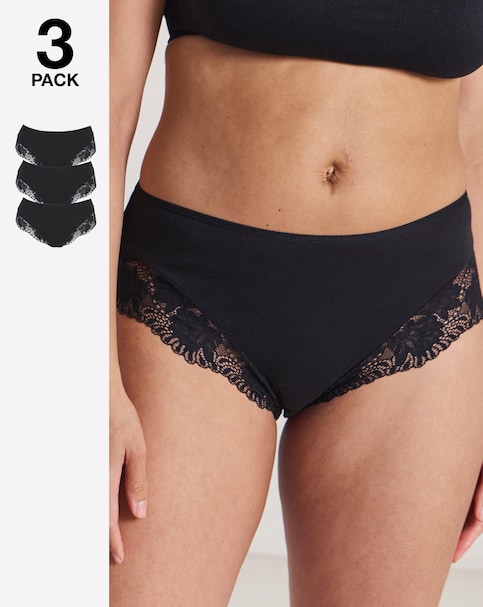 Pretty Secrets (3 Pack) Midi Brazilian Knickers