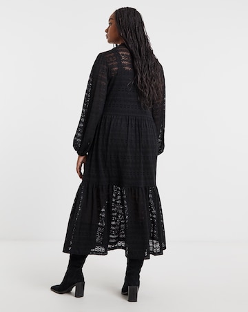 Black Lace Midi Dress