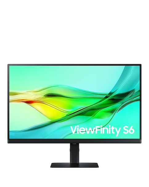Samsung 27in ViewFinity S6 S60UD 100Hz QHD Ergonomic Monitor - Black