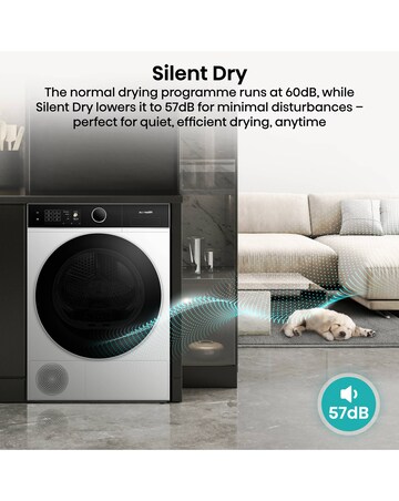 Hisense Power Steam 5i Series DH5I104BWAB WiFi-enabled 10kg Tumble Dryer - White
