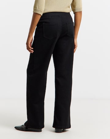 Black Cosy Weekender Wide Leg Jegging
