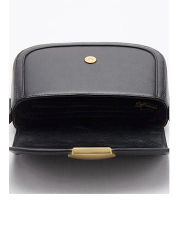 Mango Black Buckle Crossbody Bag