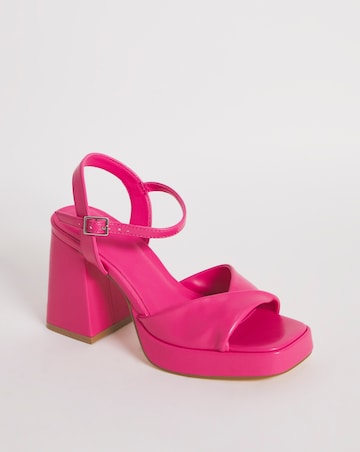 Tara Twist Front Platform Heeled Sandals - Extra Wide Fit (EEE)
