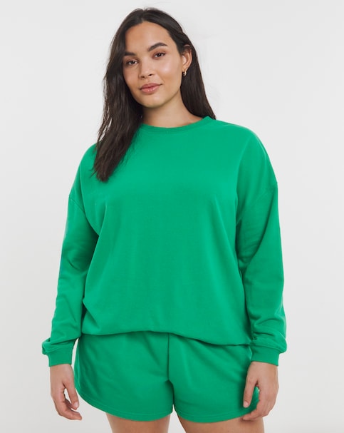 Washed Crew Neck Lounge Short Set