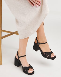 Cerise Twist Upper Platform Sandal - Extra Wide Fit (EEE)