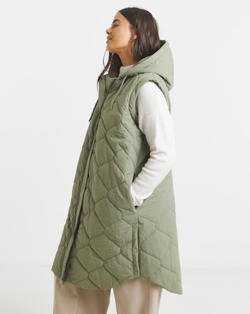 Sage Quilted Hybrid Jacket/ Gilet
