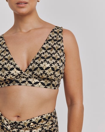 JD Williams Gold Foil Fan Print Bikini Set