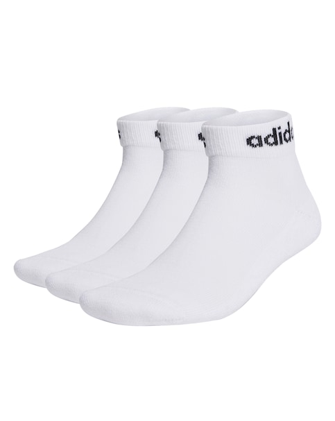 adidas Linear Logo 3 Pack Ankle Socks
