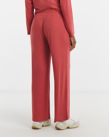 Soft Touch Ribbed Wide Leg Joggers
