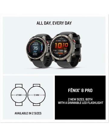 Garmin Fenix 8 Pro AMOLED 51mm Smart Watch - Graphite/Black