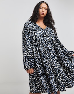 Animal Print Supersoft  Smock Dress
