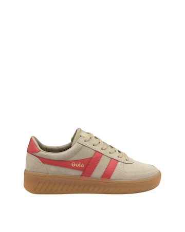 Gola Grandslam Suede Trainers - Bone/Coral/Gum