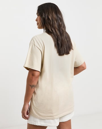 Simply Be Sand Fruit Embroidered T-Shirt