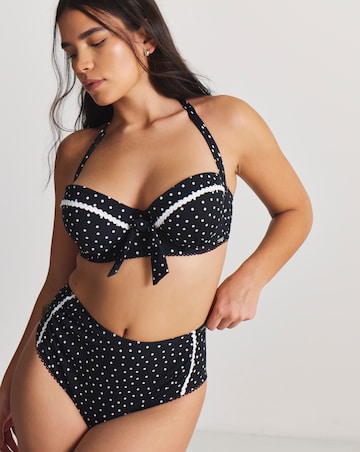Figleaves Tummy Control Spot High Waist Bikini Bottoms