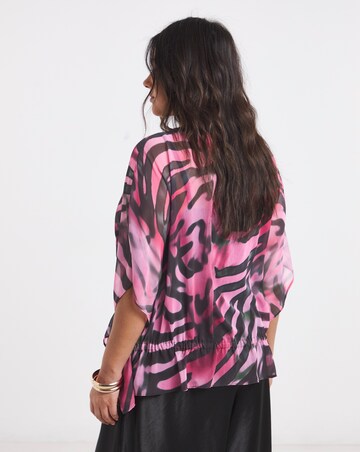 Joanna Hope Pleated Seam Blouse