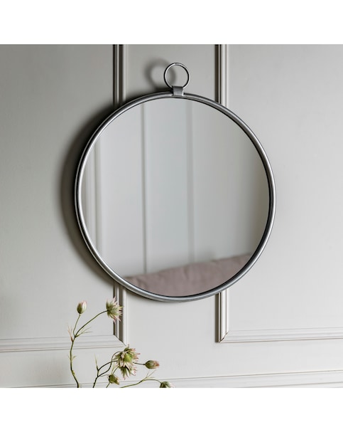 Gallery Bayswater Large Silver Round Mirror