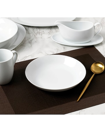 Waterside White Coupe 60 Piece Dinner Set