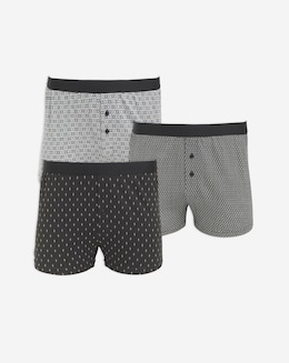 3 Pack Geo Printed Loose Boxers