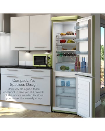 Swan SR11020GNE Retro 60/40 Fridge Freezer - Green