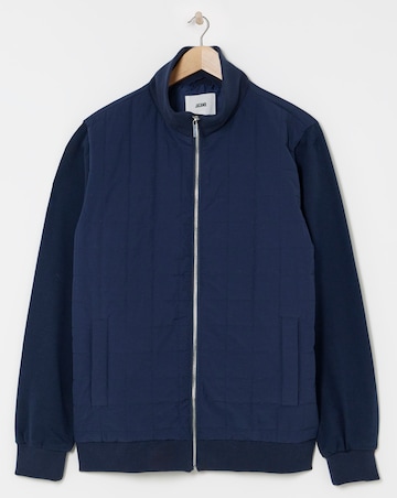 Navy Padded Hybrid Jacket
