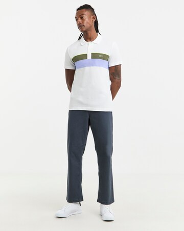 Lacoste Short Sleeve Stripe Polo - Off White