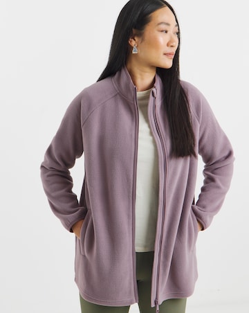 Zip Through Longline Fleece