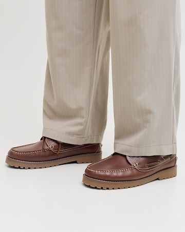 Jack & Jones Brooklyn Leather Boat Shoe - Tan